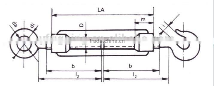 Din1480 Turnbuckle With Shackle And Eye