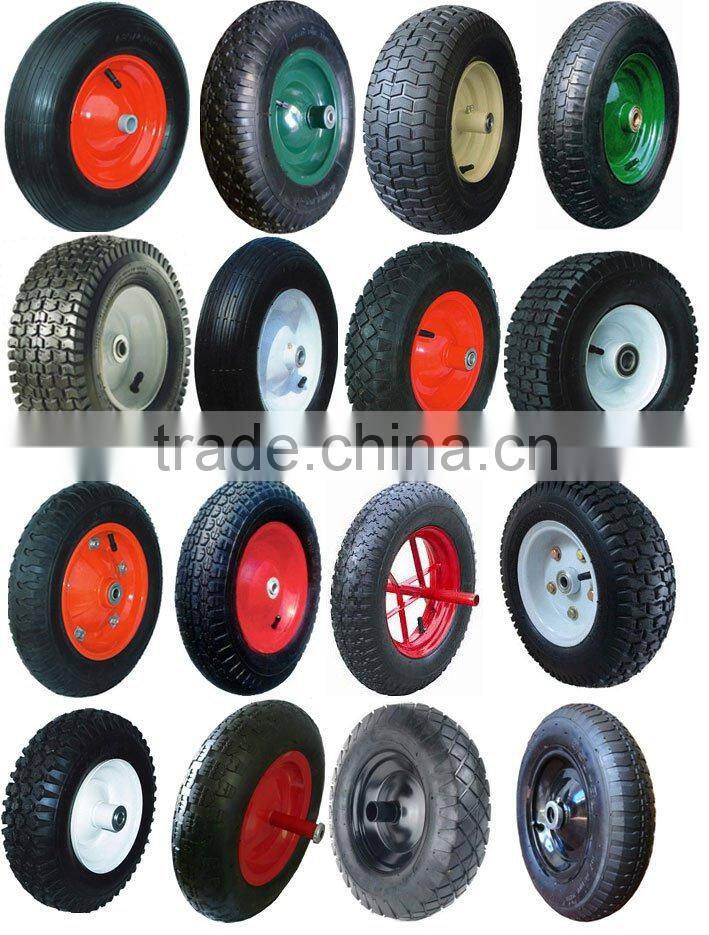 16 inch 4.00-8/4.80-8 wheelbarrow wheel with different color and pattern