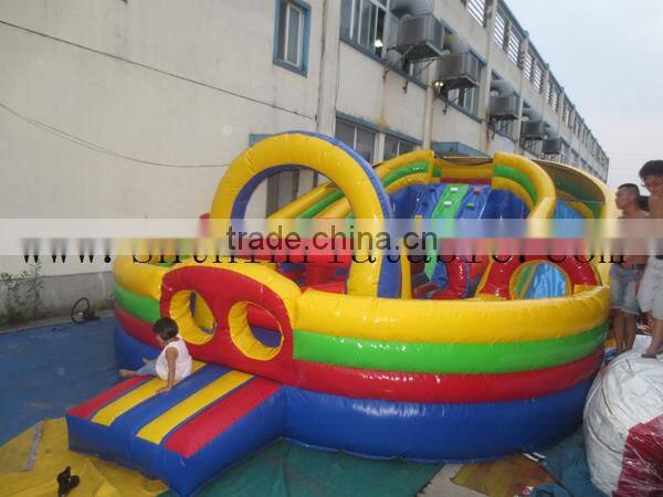 boot camp inflatable obstacle courses/ inflatable obstacle bouncer with slide