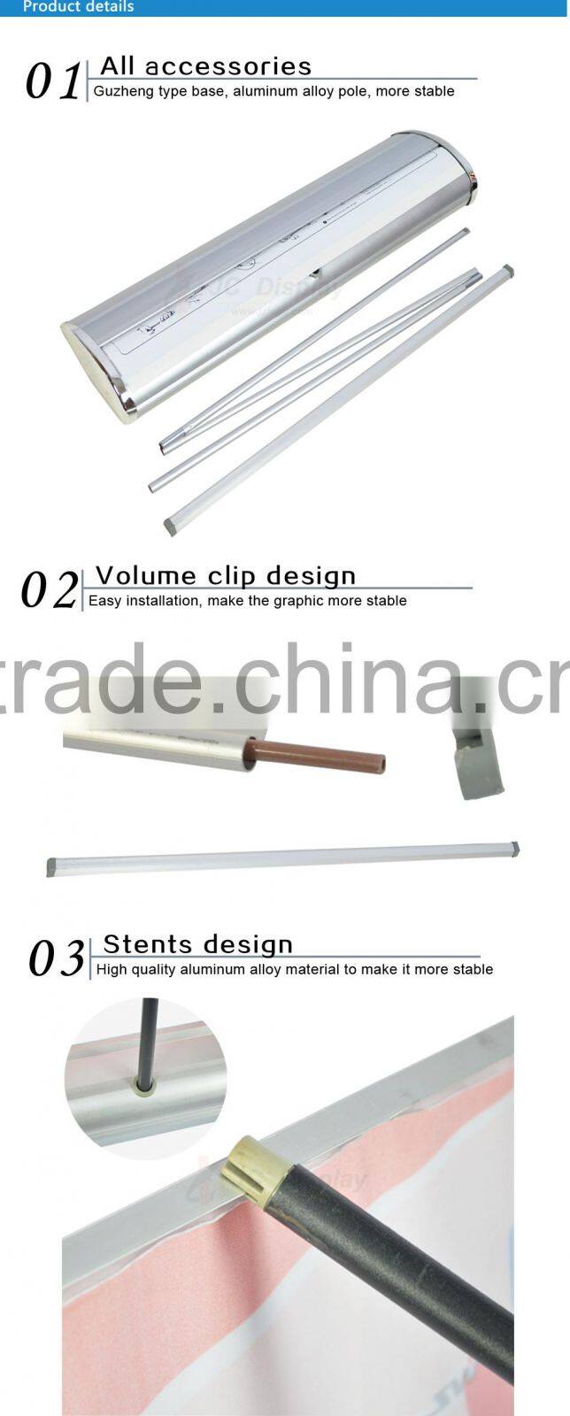 High quality flat base roll up banner size 80*200
