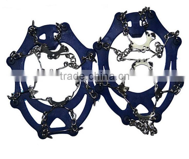 Camping Equipment 8/10/12/14/18 tines teeth Stainless Steel Seamless welding anti-slip snow shoes ice rubber climbing crampons