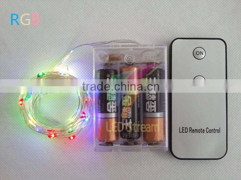Brand New Remote Control 3M 30Led Mini Silver Color Copper Wire String Lights For Christmas Wedding Party