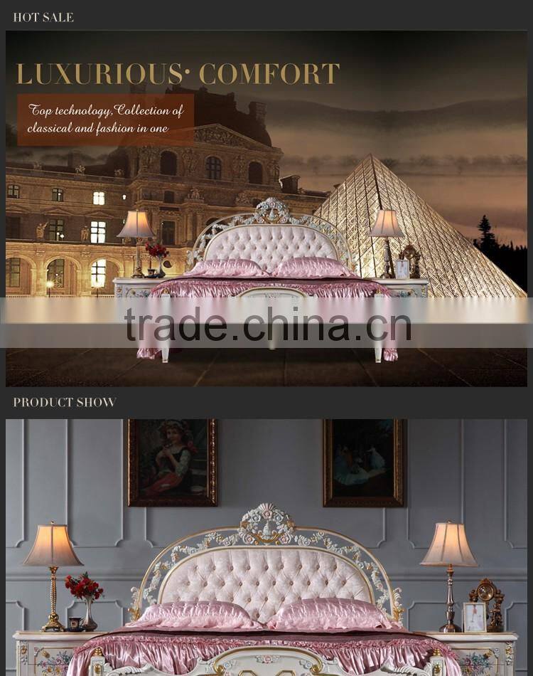 Palace royal queen bed cheap european style home furniture accept oem handmade furniture