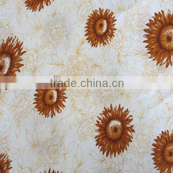 2014 Hot sell flower design 100% rayon woven fabric for dress