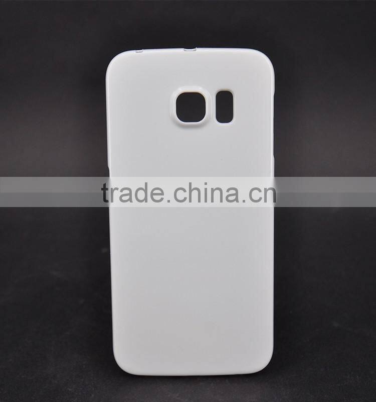 100% pure plastic coated case blank sublimation coated cover for samsung s6 edge