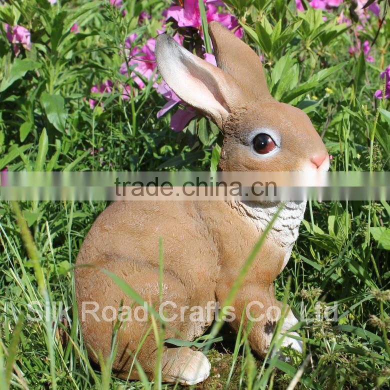 Resin rabbit statues for garden decor