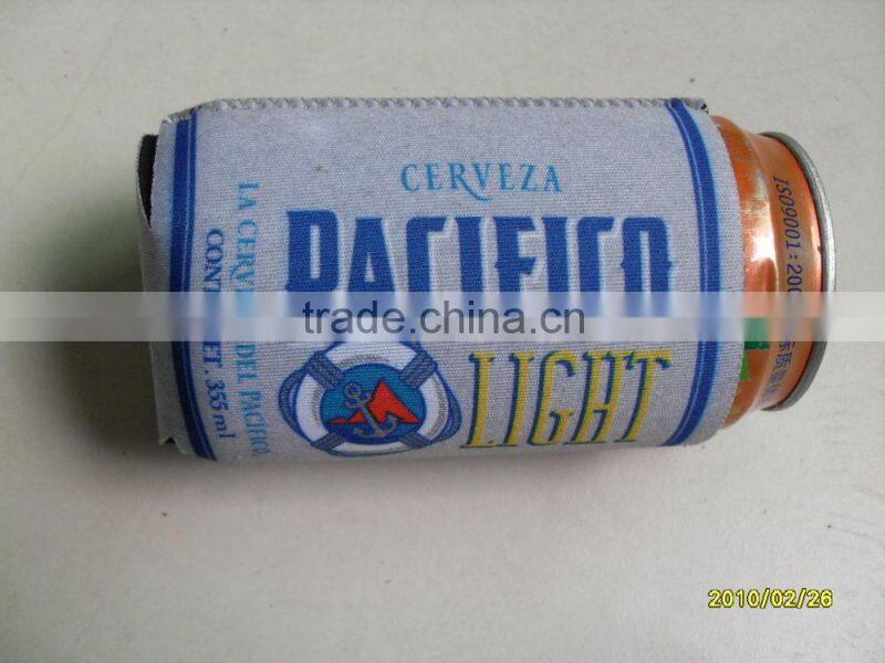 Customized neoprene can cooler zip up beer bottle coolers