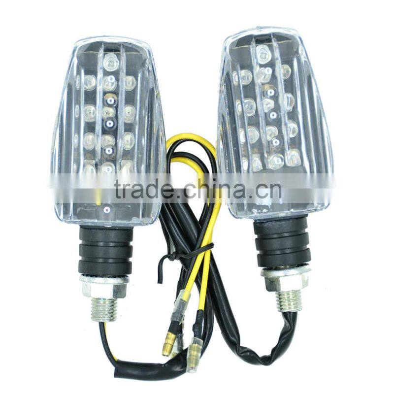 2W 12V 12LEDs Yellow Waterproof Motorcycle Indicator Turn Signal Light