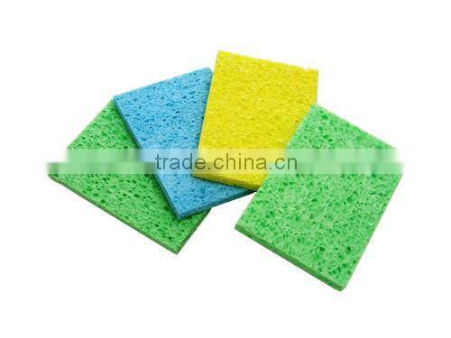 natural cellulose sponge with scouring pad for car kitchen clean