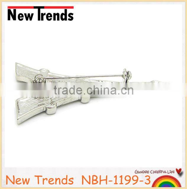 Newest fashion rhinestone Eiffel tower brooch jewelry