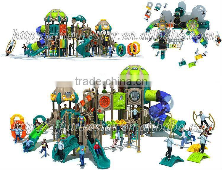 Oversized fairy style kindergarten slide playground with 30 optional site sizes