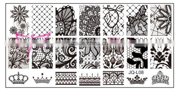 Tree and flower design nail image plate,custom metal nail art stamping plate