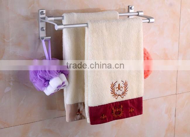 Metal modern round hotel Double 40cm Towel Bars Bathroom Accessories towel rack