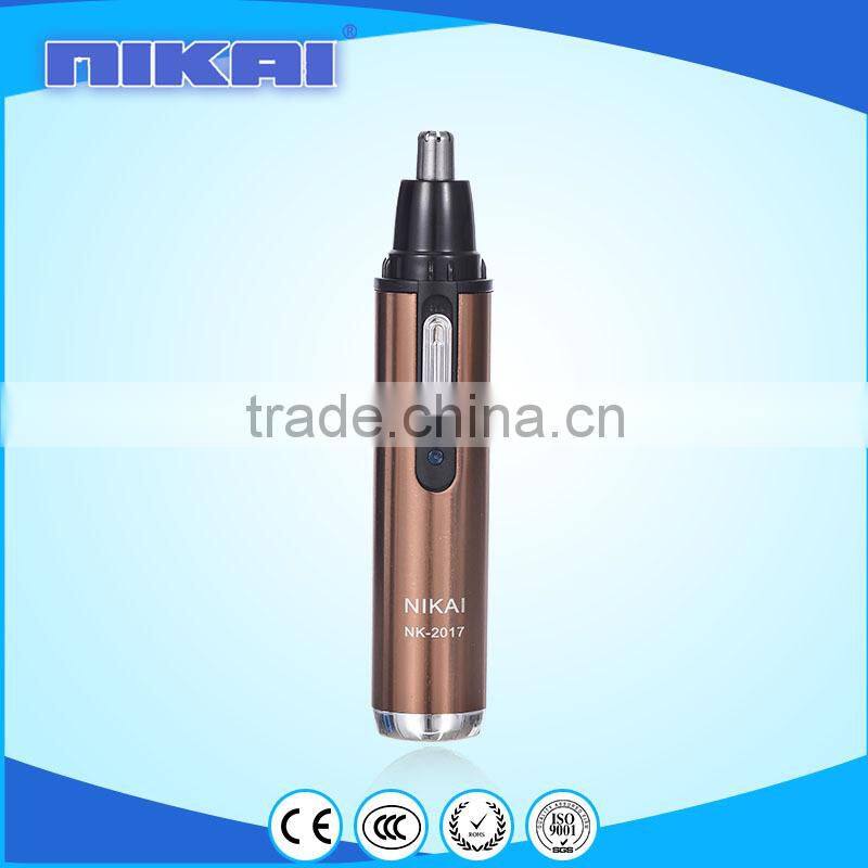 High quality NIKAI manual mini electric nose hair trimmer