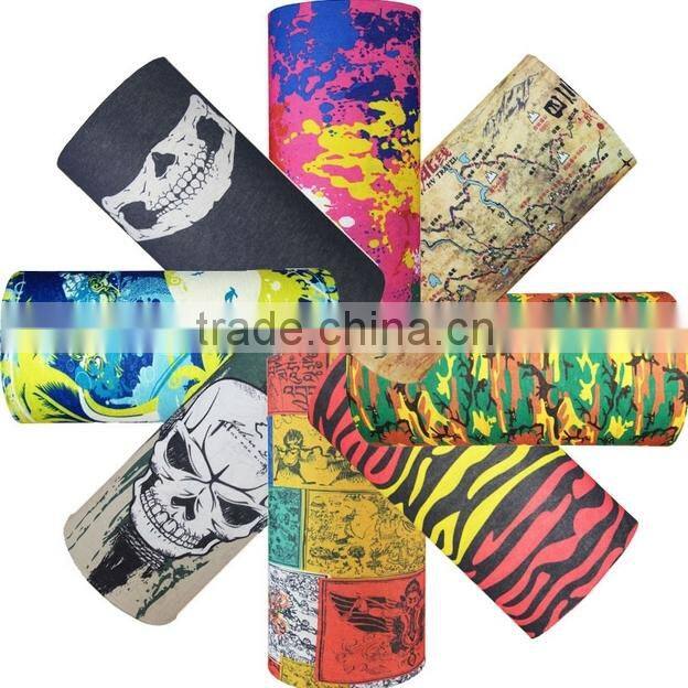 Fashion microfiber fabric tube multifunctional headwear bandanas