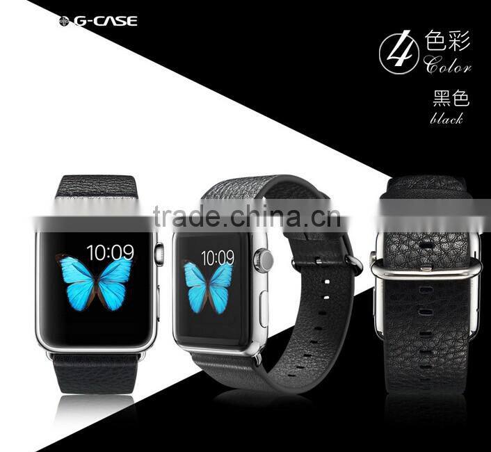 G-Case leather classic pin buckle strap for iwatch