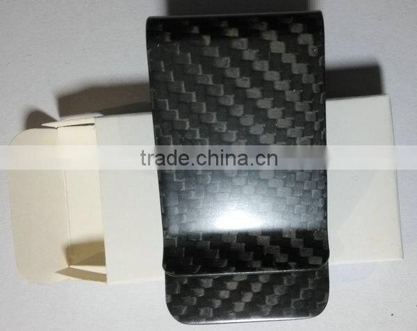 2015 new promotion products carbon fiber stainless steel and titanium money clip