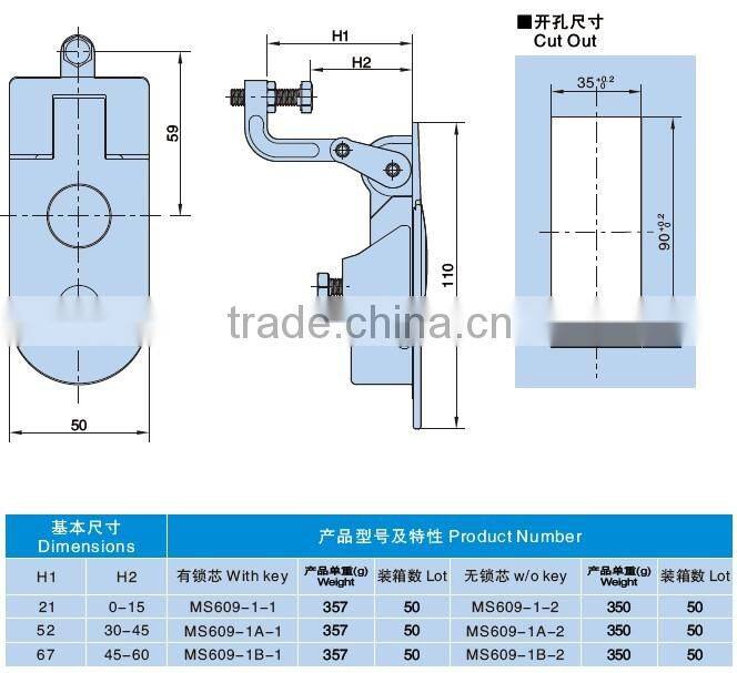 Lever latch MS609-1B-1