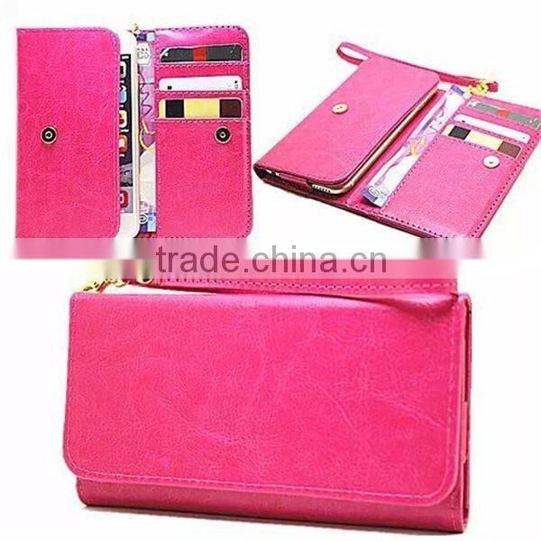 Wrislet Bag Clutch Wallet Case Cover skin Card Cash Slot Pouch For Lenovo a808