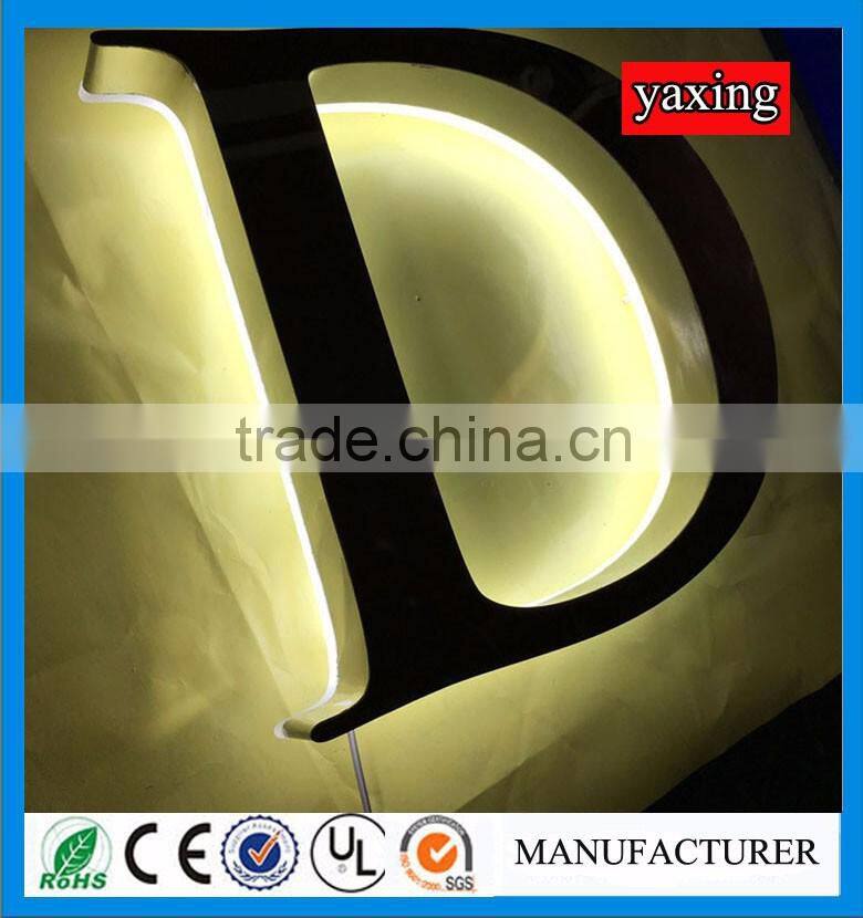 High-quality stainless steel alphabet letter frontlit led signs for outdoor use