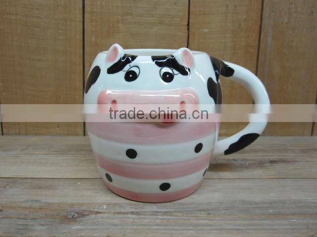 hot sale ceramic cute cow pitcher milk jug,water jug