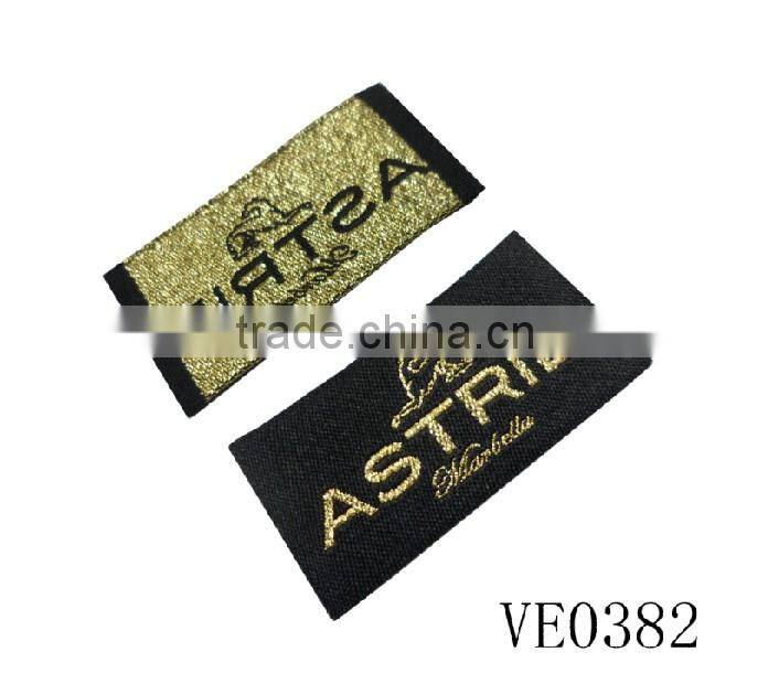 jacquard custom garment side fold woven label