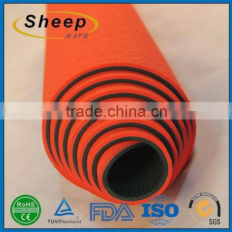 2016 Custom designed non slip comfortable tpe yoga business card mat