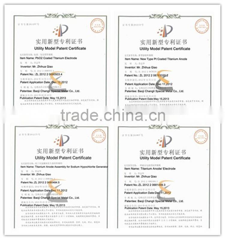 ru-ir titanium anode for chlor alkali production