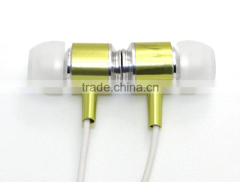 2016 Trending Products Metal Earphone Without Mic colorful