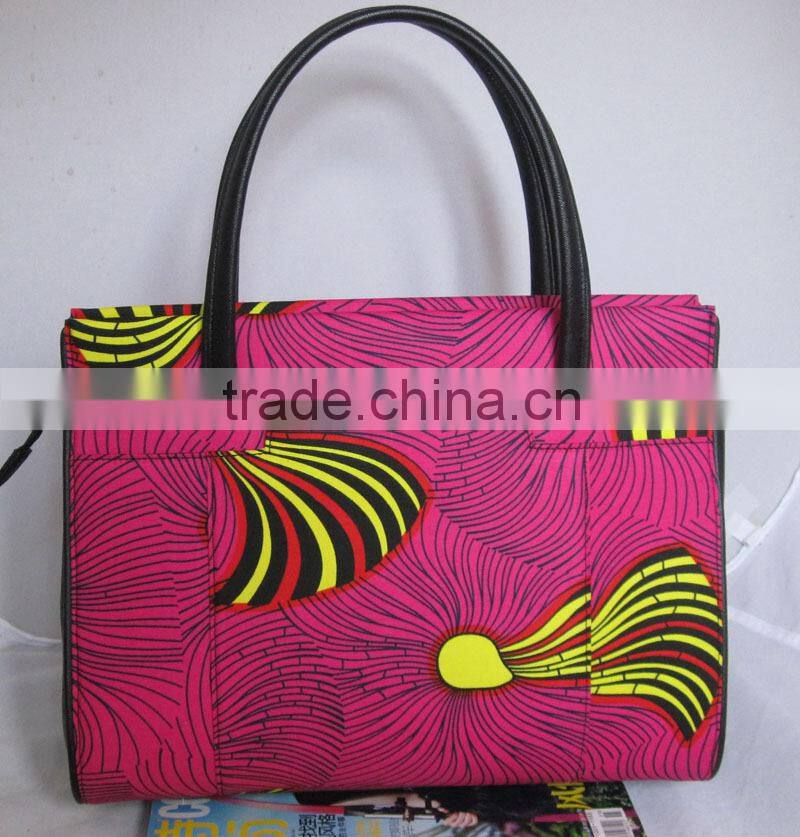 African Wax Ankara Fabric Lady Handbags