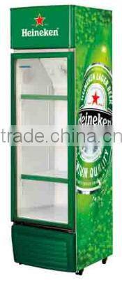 commercial supermarket glass door beer display cooler