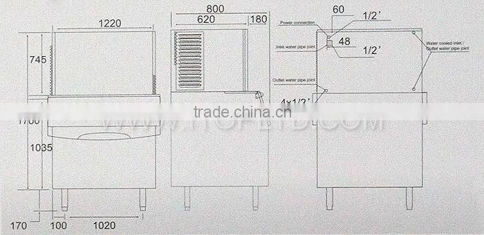IC-1500/IC-2000 Ice maker (cube ice, half cube ice, large cube ice)