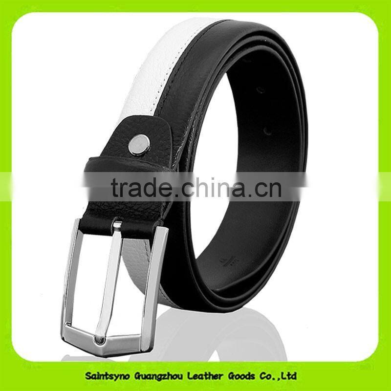 16248 Wholesale leather belt straps buckle genuine leather mens business belt