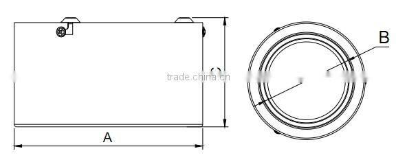 Singapore, 8inch 22W flush mount led downlight lite, White or Black finish, flush mount led downlight fitting