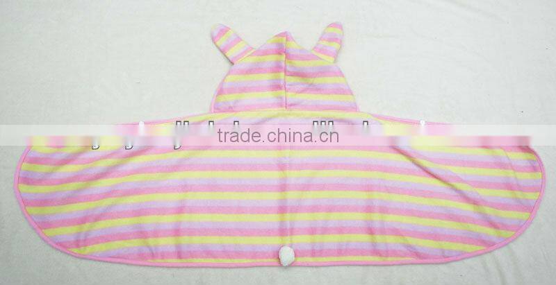 Babies blanket with hat,Cute polyester blanket,Houseware