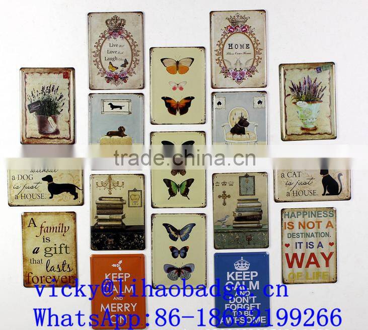wholesale tin sign,european vintage tin sign,home decorative tin sign,beer bar/pub/coffee tin sign,dog cat tin sign