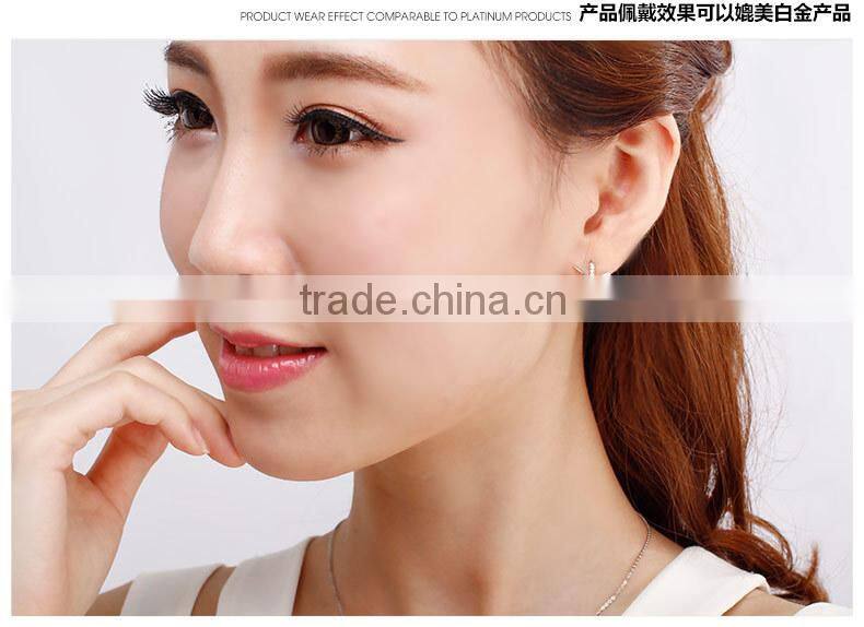 OUXI flower diamond sterling silver earring Y20191