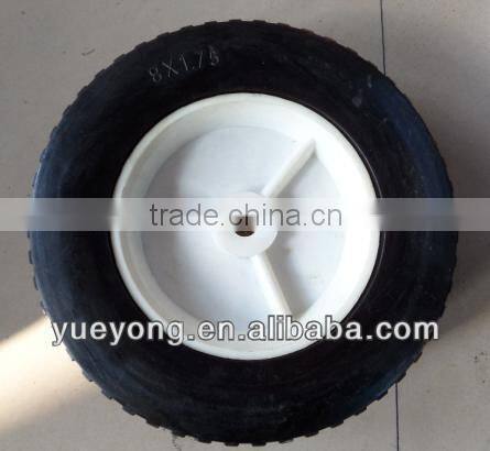 6 inch Solid rubber wheels with plastic spoke
