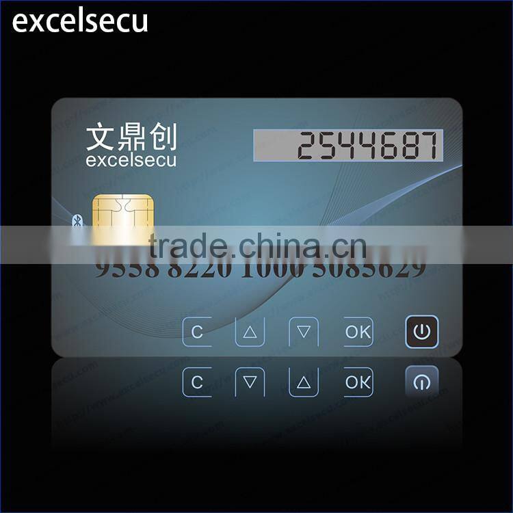 ESECU High Security CPU Chip LCD Card One Time Password Display Bank Credential Debit Java Card Smart Card