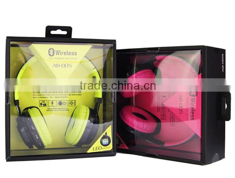 hot selling 2016 amazon Led wireless stereo bluetooth headphones