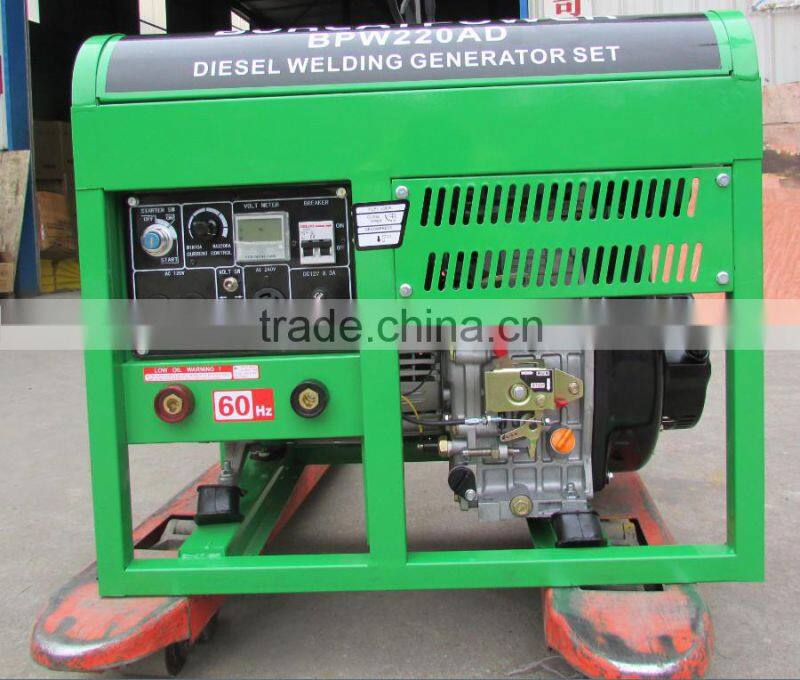 Portable Single/Three phase Welding Generator, Gasoline Generator & Welder 5kVA 6kVA, Gasoline Welder f