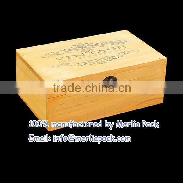 DIY Crafts Wood Chest Box Hinged Metal Clasp Rectangle Memorable Box