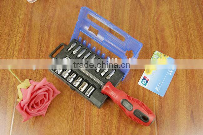 KEY POINT 20 in 1Multi combination tools screwdriver set one screwdriver Red and black shank massage