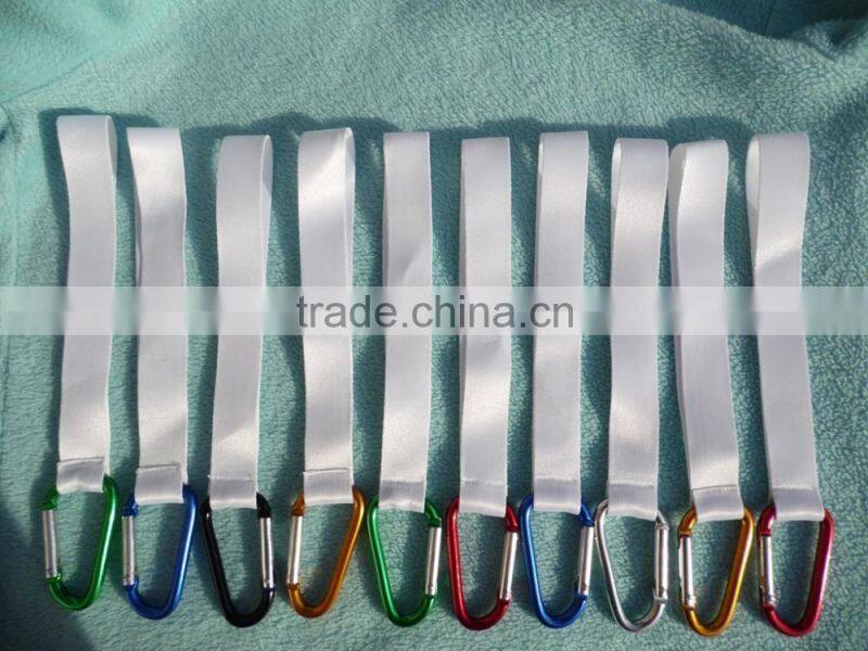 promotion carabiner keychain short lanyard with strap keyring