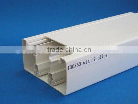 Durable PVC clip trunking for electrical wire