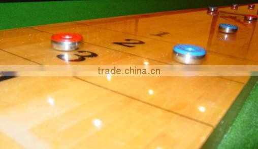 China supply pure wooden shuffleboard table game machine