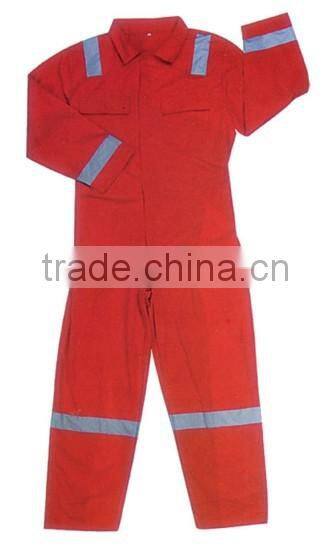 Red cotton working suit, T/C working suit supplier