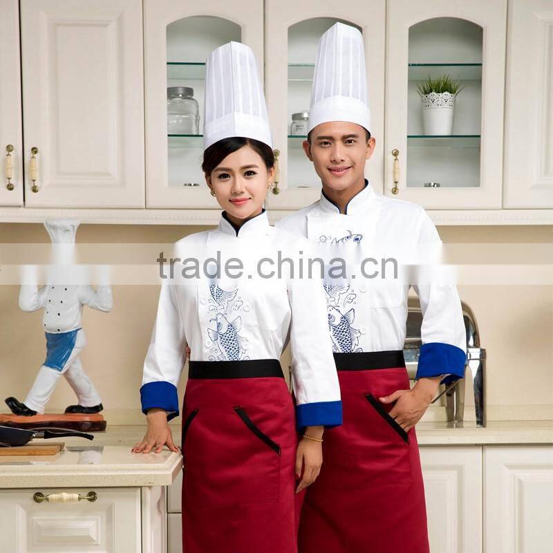 customized with good quality double breasted mr. chef
