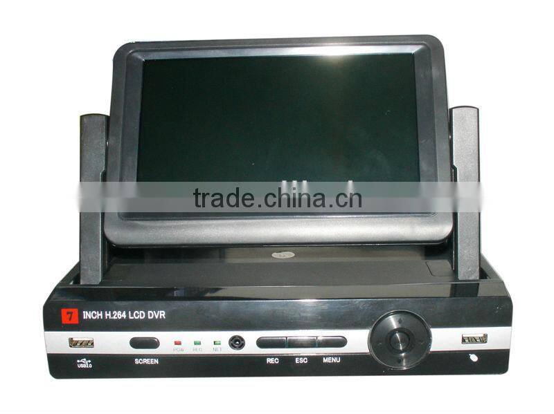 7 Inch Digital LCD Full D1 HD 4CH , Standalone DVR With Network P2P