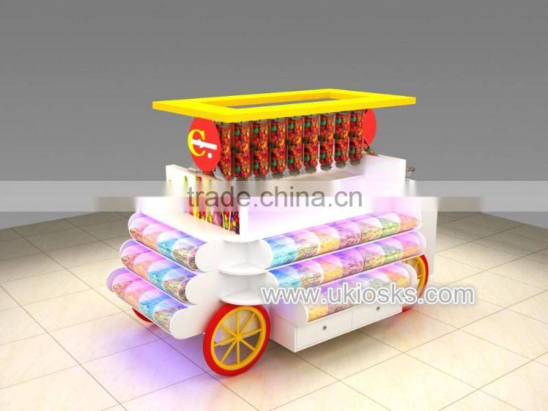 Lasted customized candy store furniture, candy shop interior design, candy kiosk design for mall